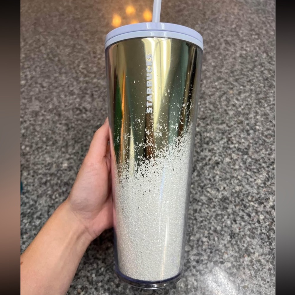 Starbucks Mirror Glitter and Gold Limited Edition Holiday 2019 Venti Tumbler